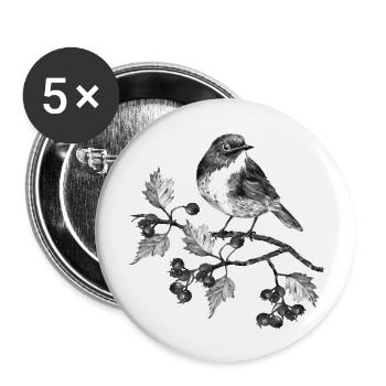 Bird - Buttons large 2.2''/56 mm (5-pack) - white - Front