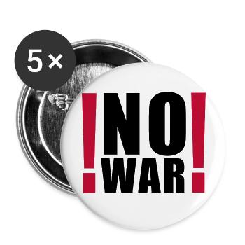 pas de guerre fuck wars - Lot de 5 grands badges (56 mm) - blanc - Devant