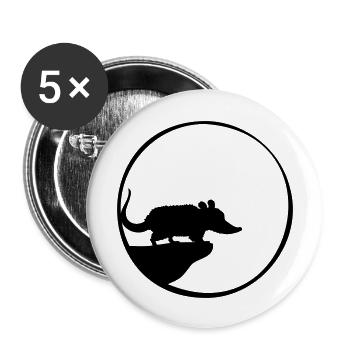Cliff Moon Opossum - Buttons large 2.2''/56 mm (5-pack) - white - Front