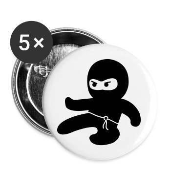 Ninja - Buttons large 2.2''/56 mm (5-pack) - white - Front