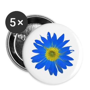 Sunflower Ukraine Flag Flag Yellow Blue Colors - Buttons large 2.2''/56 mm (5-pack) - white - Front