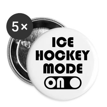 Ice Hockey Mode - Buttons large 2.2''/56 mm (5-pack) - white - Front