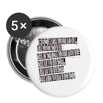come as you are - Buttons large 2.2''/56 mm (5-pack) - white - Front