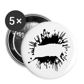 Insérer des objets blob de texte - Lot de 5 grands badges (56 mm) - blanc - Devant