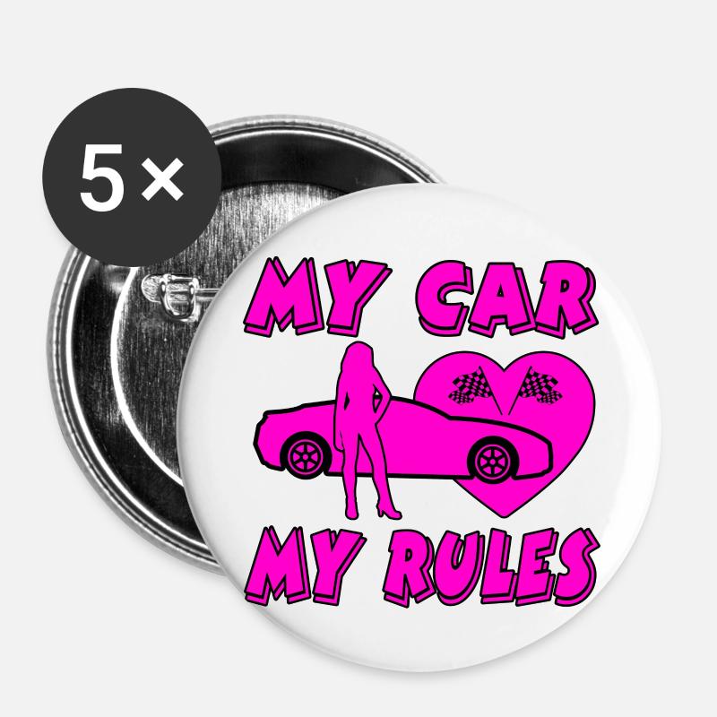 Car - Buttons large 2.2''/56 mm (5-pack) - white