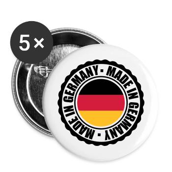 Made in Germany - Buttons groß 56 mm (5er Pack) - Weiß - Vorne