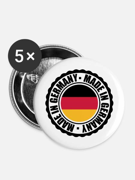 Made in Germany - Buttons large 2.2''/56 mm (5-pack) - white
