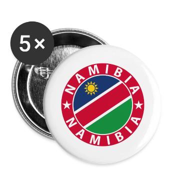 Namibia - Buttons large 2.2''/56 mm (5-pack) - white - Front