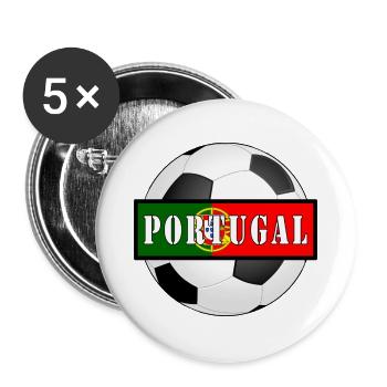 Cadeau pour la au Portugal - Lot de 5 grands badges (56 mm) - blanc - Devant