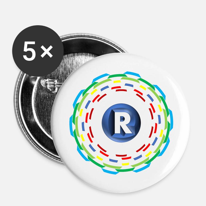 Circles R - Buttons large 2.2''/56 mm (5-pack) - white