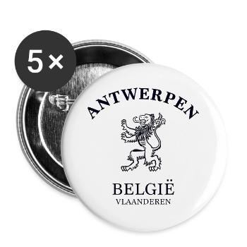 ANTWERP Belgium Belgium - Buttons large 2.2''/56 mm (5-pack) - white - Front