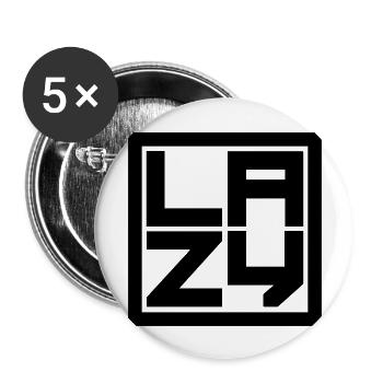 Shield Lazy Viereck - Buttons large 2.2''/56 mm (5-pack) - white - Front