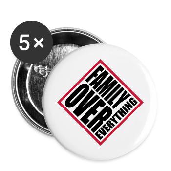 Family Over Everything - Buttons large 2.2''/56 mm (5-pack) - white - Front