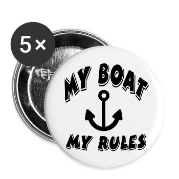 Boot - Buttons groß 56 mm (5er Pack) - Weiß - Vorne