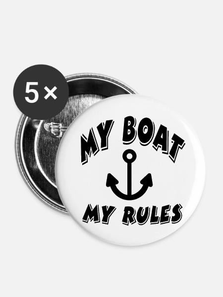 Boot - Buttons groß 56 mm (5er Pack) - Weiß