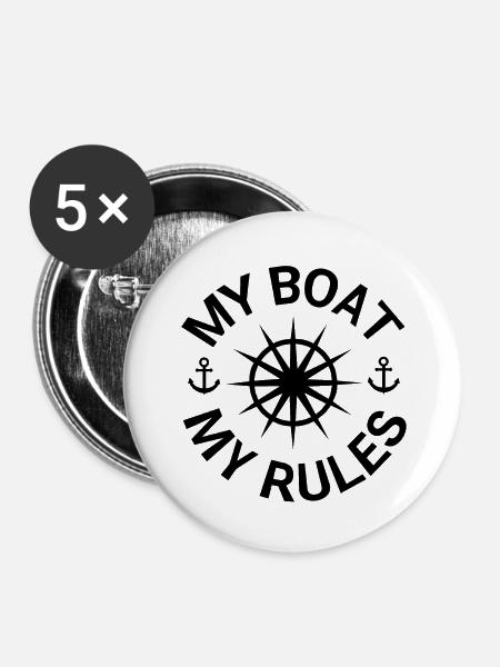 Boot - Buttons groß 56 mm (5er Pack) - Weiß