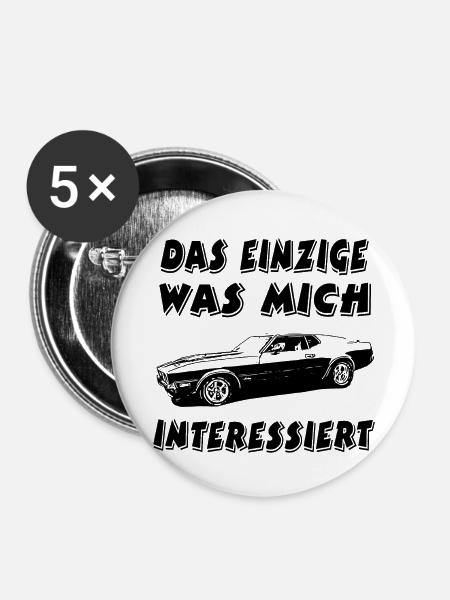 Auto - Buttons groß 56 mm (5er Pack) - Weiß