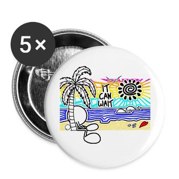 It Can Wait Sunset Doodle - Buttons groß 56 mm (5er Pack) - Weiß - Vorne