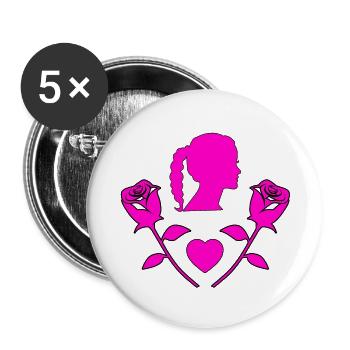 Summer - Buttons large 2.2''/56 mm (5-pack) - white - Front