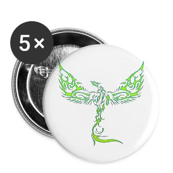 Aigles-Aigles-Aigles-Aigles-Oiseau-Oiseau - Lot de 5 grands badges (56 mm) - blanc - Devant