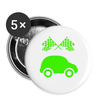Auto - Buttons groß 56 mm (5er Pack) - Weiß - Vorne