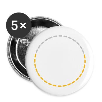 Circle frame beer bottles - Buttons large 2.2''/56 mm (5-pack) - white - Front