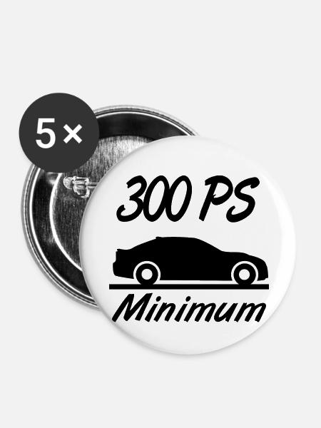 Auto - Buttons groß 56 mm (5er Pack) - Weiß