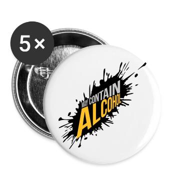 Farbklecks May Contain Alcohol - Buttons large 2.2''/56 mm (5-pack) - white - Front