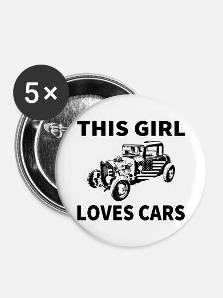 Auto - Buttons groß 56 mm (5er Pack) - Weiß