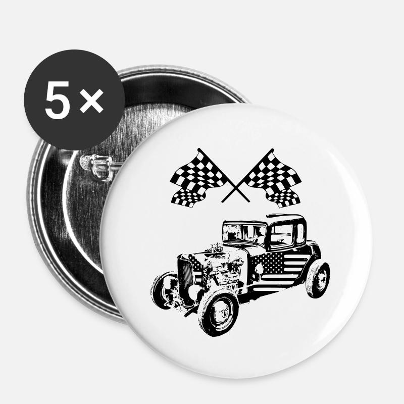 Car - Buttons large 2.2''/56 mm (5-pack) - white