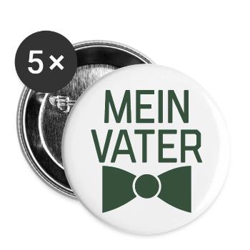 Mein Vater - Buttons groß 56 mm (5er Pack) - Weiß - Vorne