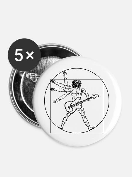 Sparvinci rock - Buttons large 2.2''/56 mm (5-pack) - white