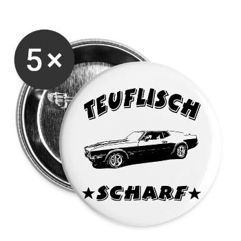 Auto - Buttons groß 56 mm (5er Pack) - Weiß - Vorne