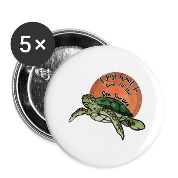 Ocean Sublimation - Buttons large 2.2''/56 mm (5-pack) - white - Front