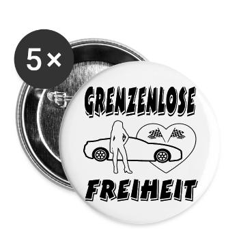 Auto - Buttons groß 56 mm (5er Pack) - Weiß - Vorne