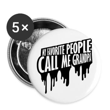 Les gens m’appellent grand-père - Lot de 5 grands badges (56 mm) - blanc - Devant