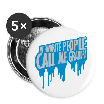 People Call Me Grandpa - Buttons large 2.2''/56 mm (5-pack) - white - Front