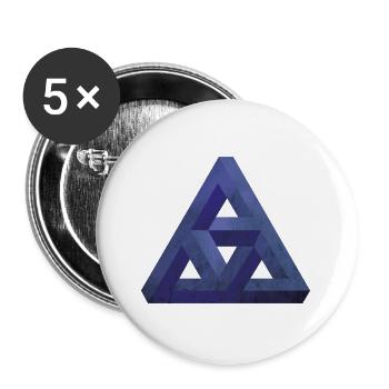 Individuelle Prisma Illusion - Buttons groß 56 mm (5er Pack) - Weiß - Vorne