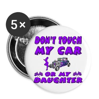 Car - Buttons large 2.2''/56 mm (5-pack) - white - Front