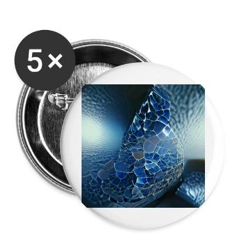 Unterwasserblau leuchtende abstrakte geheimnisvolle Welt - Buttons groß 56 mm (5er Pack) - Weiß - Vorne