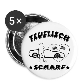 Auto - Buttons groß 56 mm (5er Pack) - Weiß - Vorne