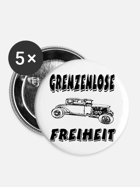 Auto - Buttons groß 56 mm (5er Pack) - Weiß