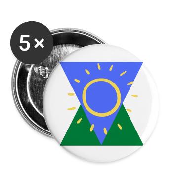 Ich liebe die Sonne - Abstract - Enjoy life - Buttons groß 56 mm (5er Pack) - Weiß - Vorne