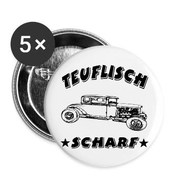 Auto - Buttons groß 56 mm (5er Pack) - Weiß - Vorne