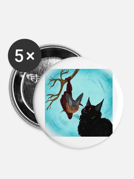 Dark friends - Buttons groß 56 mm (5er Pack) - Weiß