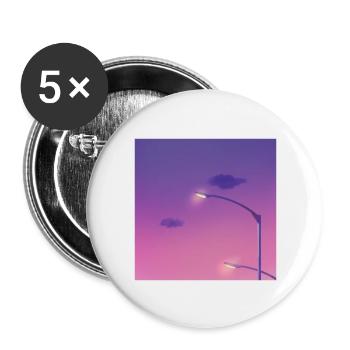 chill light - Lot de 5 grands badges (56 mm) - blanc - Devant