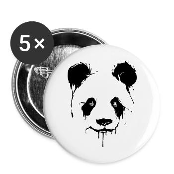Panda | Panda Bear | Asia | Animals - Buttons large 2.2''/56 mm (5-pack) - white - Front