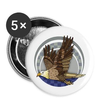 Bird - Buttons large 2.2''/56 mm (5-pack) - white - Front