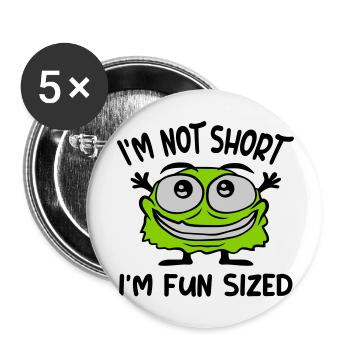 Not short fun sized - Buttons large 2.2''/56 mm (5-pack) - white - Front