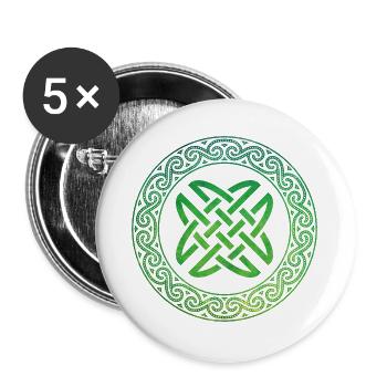 Celtic Knot - Buttons large 2.2''/56 mm (5-pack) - white - Front